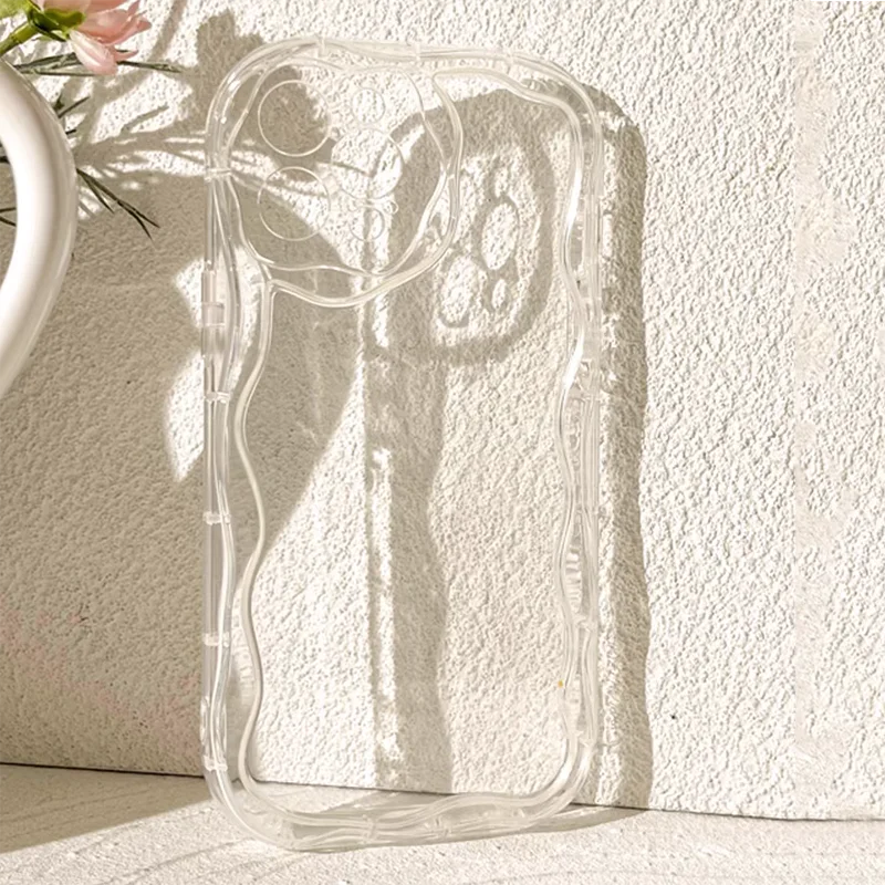 Transparent Wave Case for Xiaomi Redmi K50 Pro 9A 9T 13C 9 9C 10C 12C 10 Mi 13 11 12 Lite 13T 12T Pro 14 TPU Phone Cover Cases