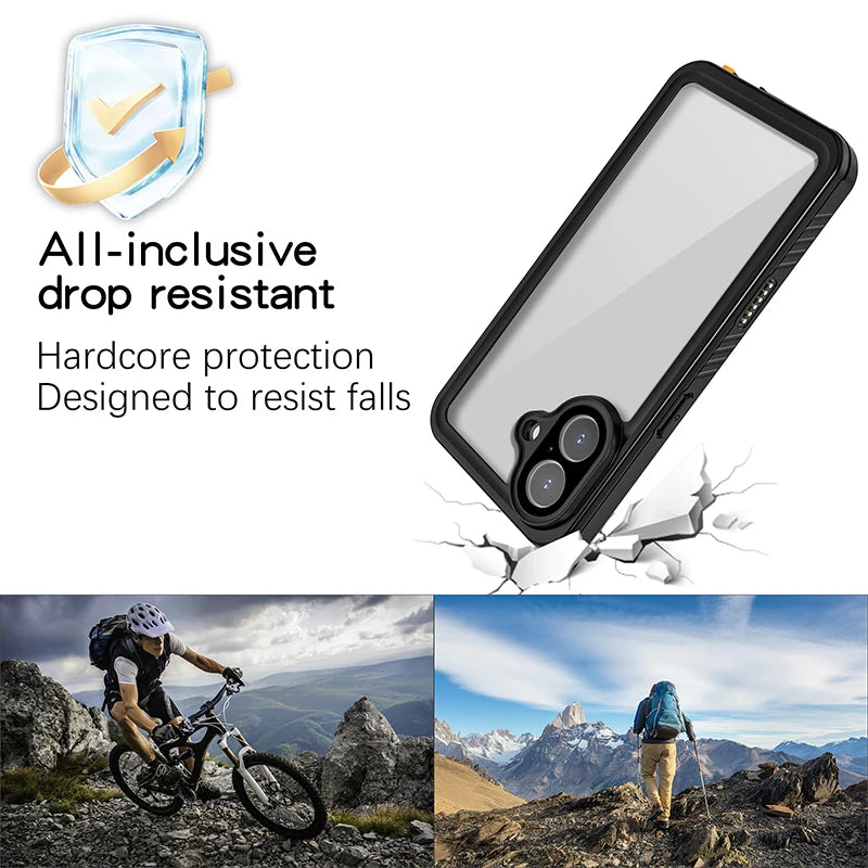Shellbox Upgraded Waterproof Phone Case for iPhone 17 Pro Max/17 AIR/16/15/14/13360 Full Coverage IP68 Certification