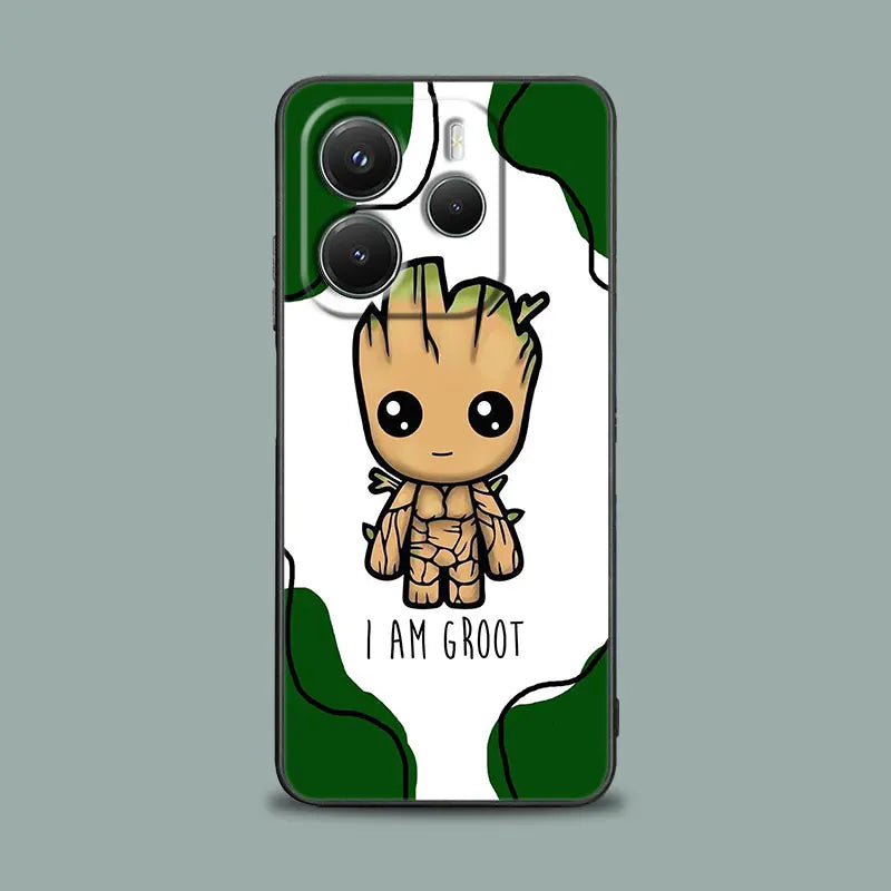 Baby Groot Marvel Phone Case For Redmi 15C 14C 13C 12C Back Cover For Redmi Note 15 14 13 12 Pro Plus 11 10 8 Pro Silicone Case
