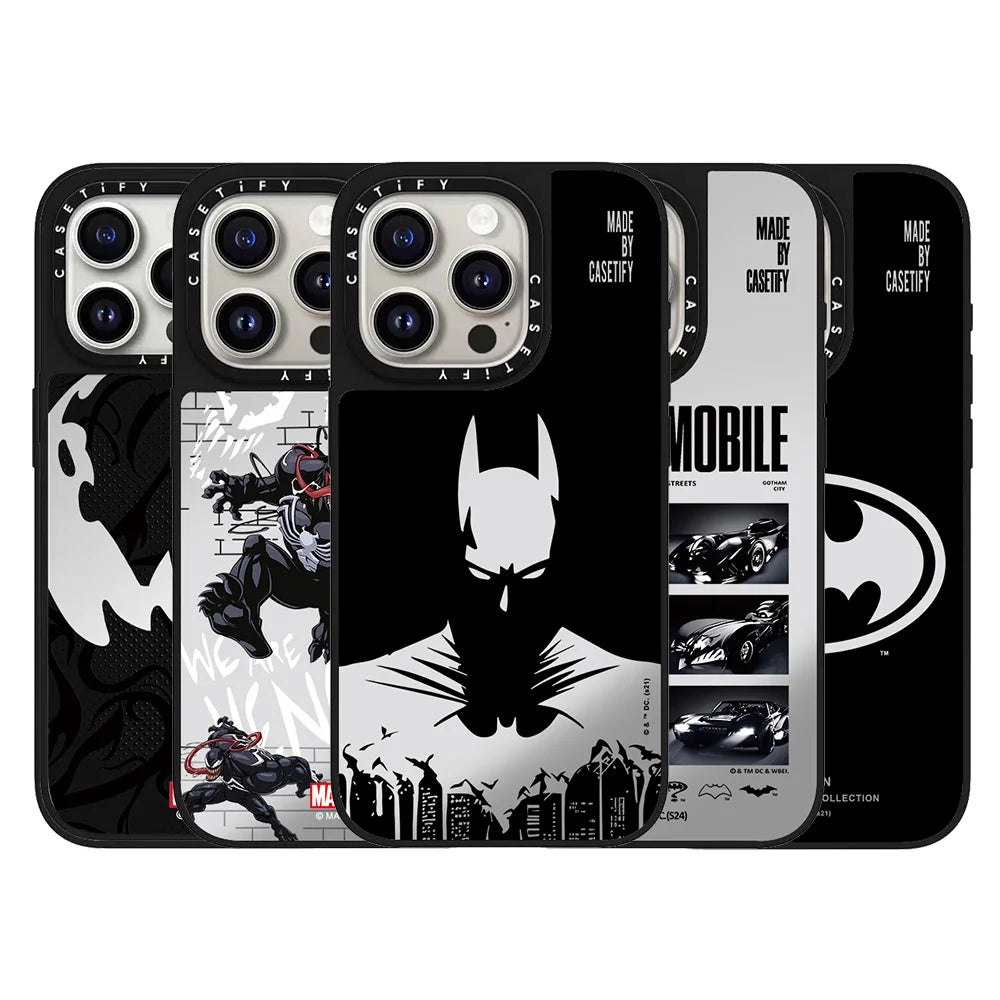 CASETiFY Co-brand Marvel BatmanSeries Venom Phone Case for iPhone 16 17 15 14 13 Pro Max Air Plus Magnetic Protect Cover