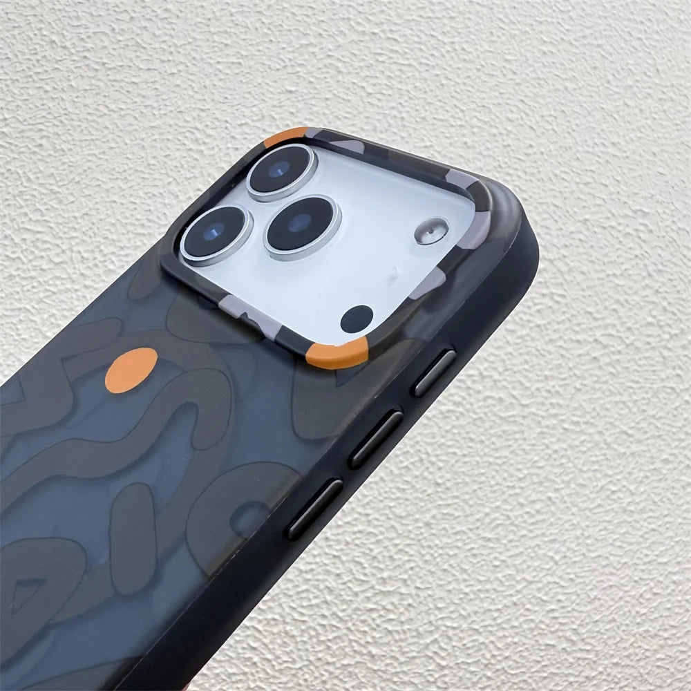 Graffiti Art Matte Case for iPhone 17 16 Pro Max MagSafe Magnets Charging Camera Shockproof Back Cover Silicone Para Phone Funda