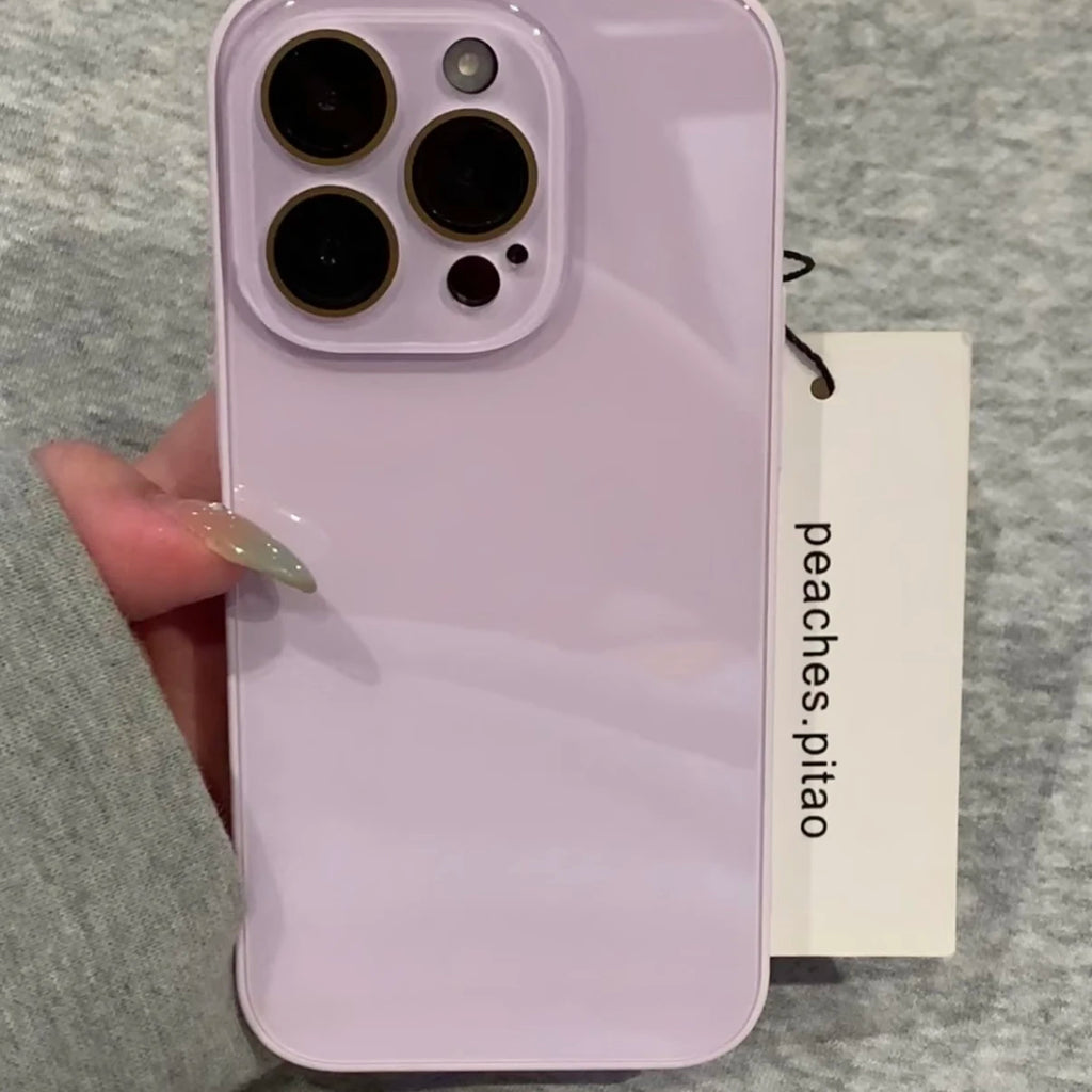 Luxury Tempered Glass Camera Protection Case For iPhone 11 12 13 14 15 16 17 Pro Max Shockproof Bumper Hard Glossy Back Cover