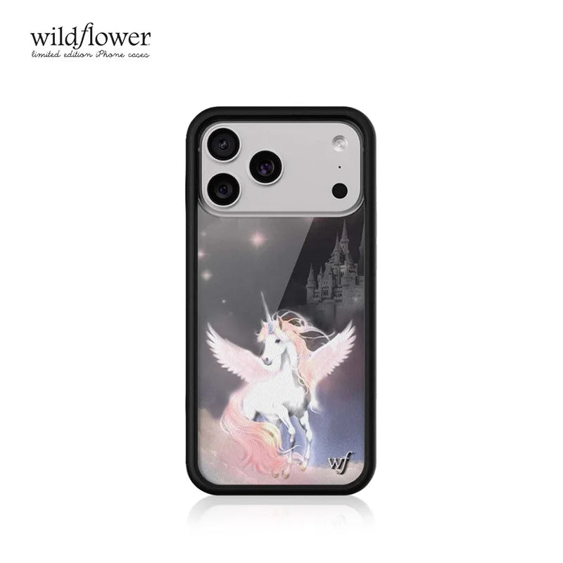 Wildflower ins Mazzy Joya Phone Case for iPhone 17 16 15 14 13 12 Pro Max Plus WF Fashion Unicorn horse shockproof Back Cover