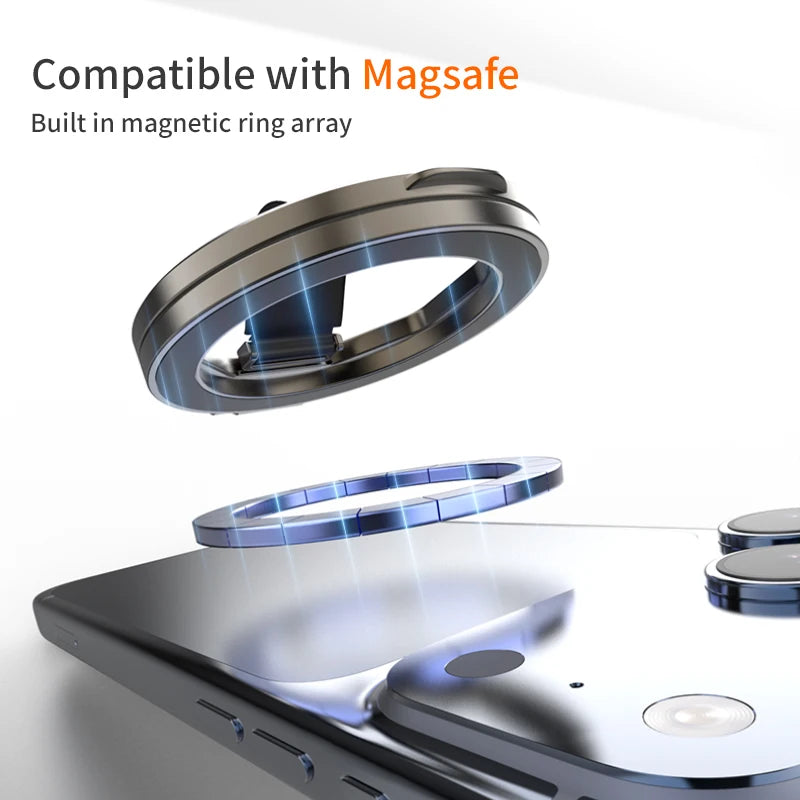 Desktop Phone Strong Magnetic Stand for Magsafe Folding Portable Finger Ring Magnet Support for iPhone Samsung Cellphone Holder