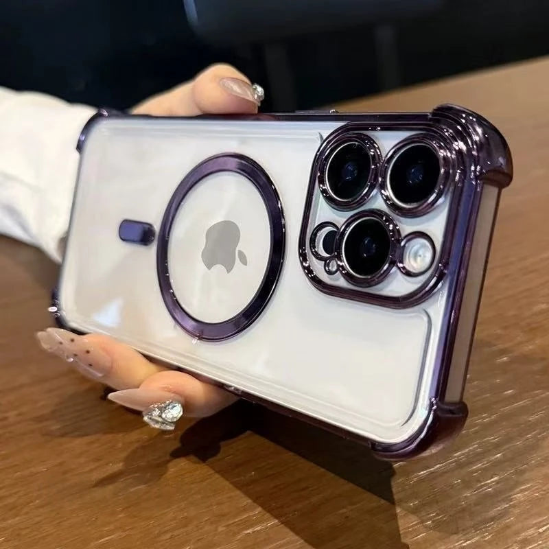 Luxury For Magsafe Magnetic Phone Case For Xiaomi 17 15 Pro 15T 14 14T 13 13T 12 12T 11 11X 11I 12S NFC GT Soft Plating Cover