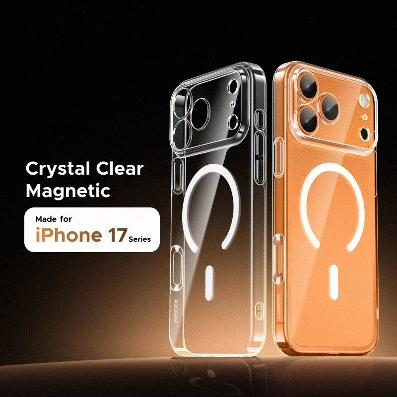 Transparent Magnetic Case for iPhone 17 Air 16 15 14 Plus 13 12 11 Pro Max Magsafe Wireless Minimalist Design Charger Cover