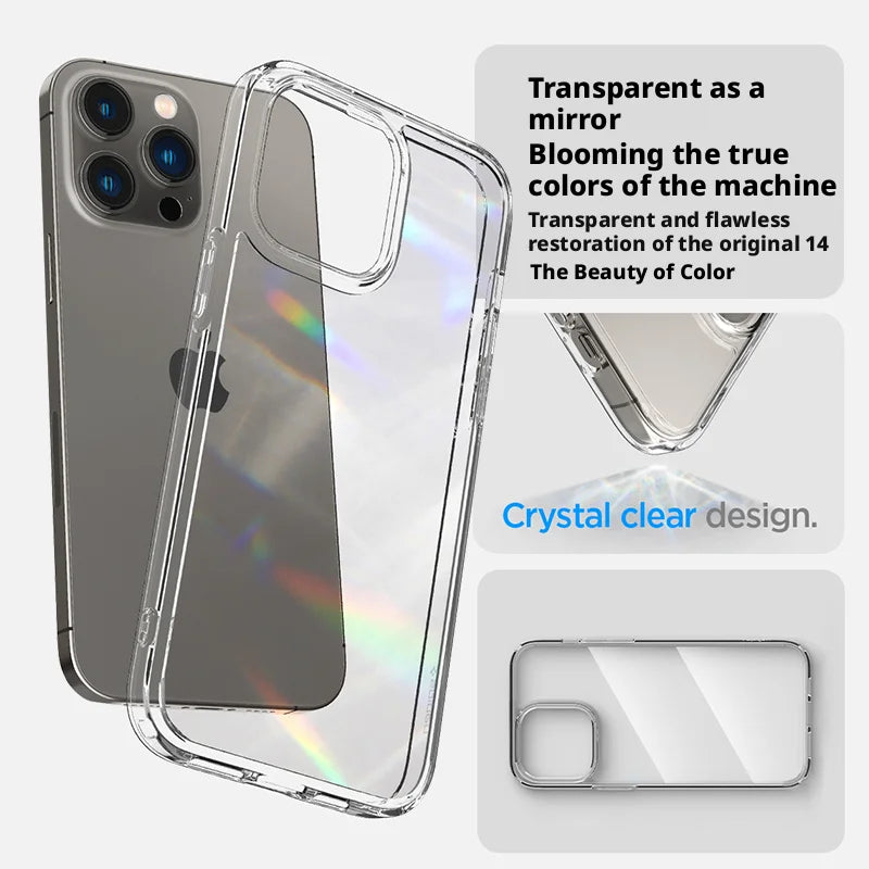 Spigen Ultra Hybrid Case For iPhone 17 Air 12 13 14 15 16 17 Pro Max 16 Plus Ultra-Thin Shockproof Protective Transparent Cover