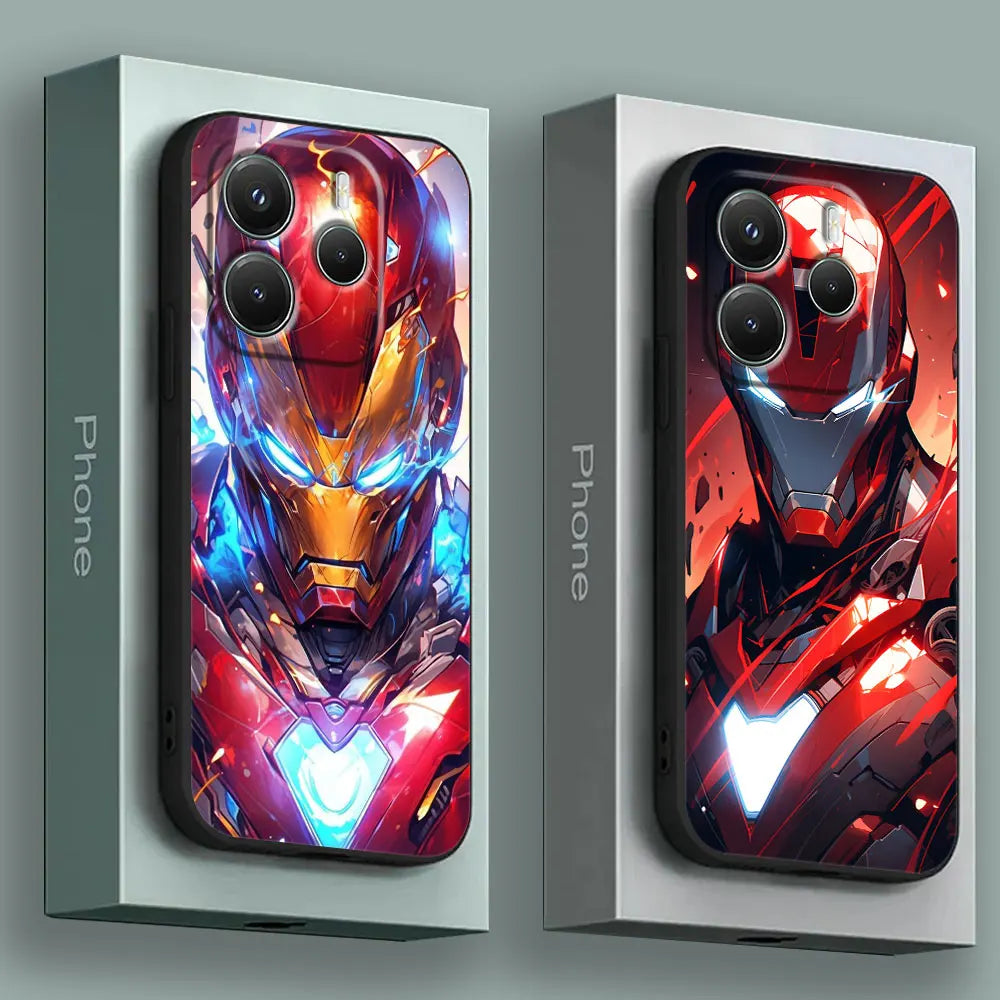 Phone Case For Redmi 15C 14C 13C 12C Ironman Marvel Heroes Back Cover For Redmi Note 15 14 13 12 Pro Plus 11 10 8 Pro Soft Case