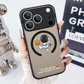 Magnetic For Magsafe Astronaut Phone Case For iPhone 17e 16e 17 16 15 Pro Max 14 13 12 Pro 16 15 Plus 11 Shockproof Matte Cover