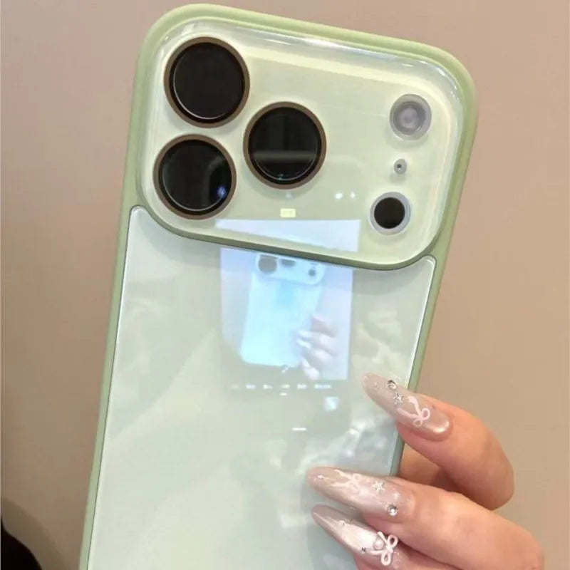 Luxury Candy Color Tempered Glass Camera Protection Case for iPhone 17 16 15 14 13 12 Pro Max Shockproof Bumper Hard Back Cover