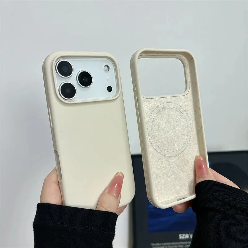 2026 New Magnetic Liquid Silicone Phone Case For iPhone 17 Air 16 15 14 13 Pro Max Plus for Magsafe Shockproof Protective Cover