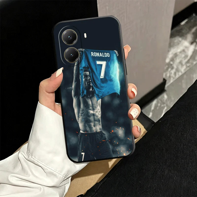 Football Star R-Ronaldo C-CR7 Soft Phone Case for Xiaomi Poco X5 X6 X7 X8 Pro Max X3 F7 F8 Ultra M8 M7 M6 M5 Redmi 15 15C 14C 13