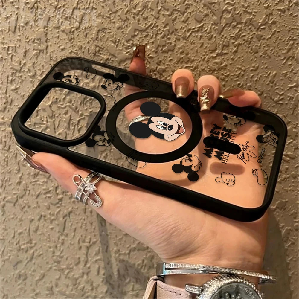 Mickey Minnie Matching Couple Sets Gift For Magsafe Phone Case For iPhone 17 Pro Max 17 Air 16 15 14 13 12 Pro Max Plus 11 Cover