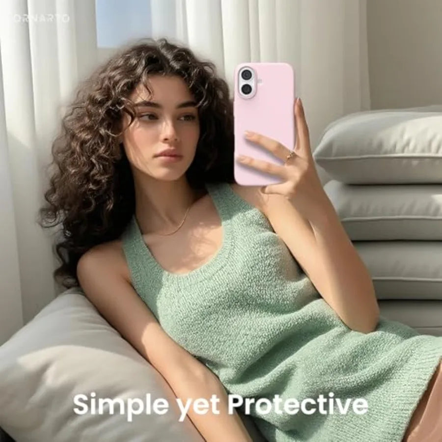 Compatible with iPhone 17 Case 6.3, Slim Liquid Silicone 3 Layers Full Covered Soft Gel Rubber Phone Case Protective Cover 6.3