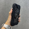 For iPhone 16 Pro Max Case Black Dual Finger Ring Thick Airbag Shockproof Compatible with iPhone 15 14 13 12 11