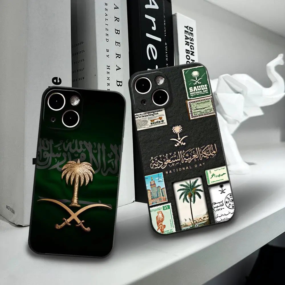 Kingdom Of Saudi Arabia Flag Phone Case for iPhone 16 15 14 13 12 11 Pro Max Mini X XR XSMax 8 7 6 6S Plus Soft Silicone Cover