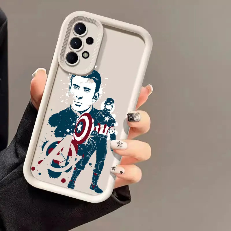 Marvel Avengers Hero Captain America Case For Samsung Galaxy A57 A56 A37 A36 A17 A07 A26 A16 A06 A55 A52 A14 A73 A34 Soft Cover