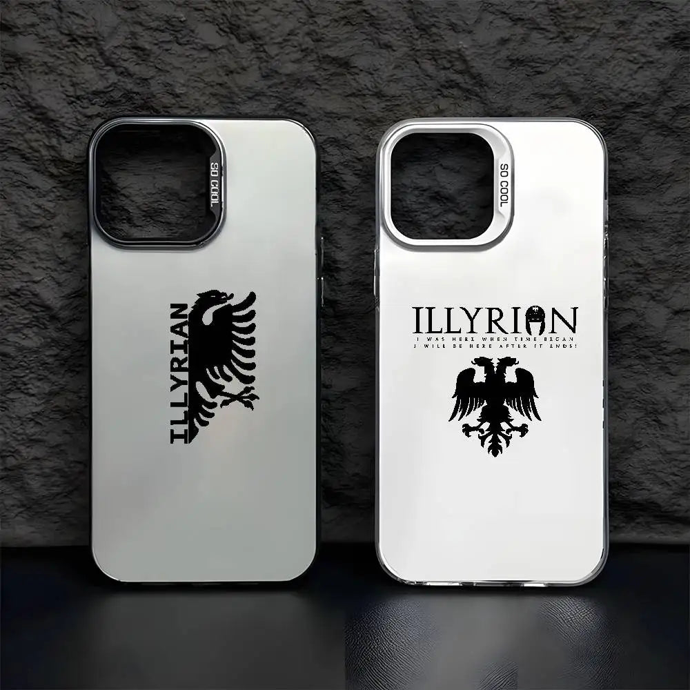 Albania Flag Eagle Logo Phone Case For IPhone 17 16 15 14 13 12 11 Pro Max Air Multicolor Matte Laser Metallic Aurora Funda