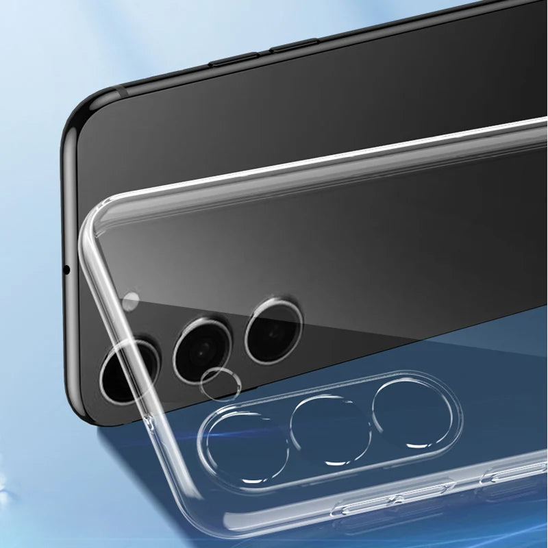Ultra-thin Clear Phone Case For Samsung Galaxy S25 S24 S23 S26 Plus S22 Ultra S21 Fe S25 Edge A17 A37 A57 Silicone Soft Case