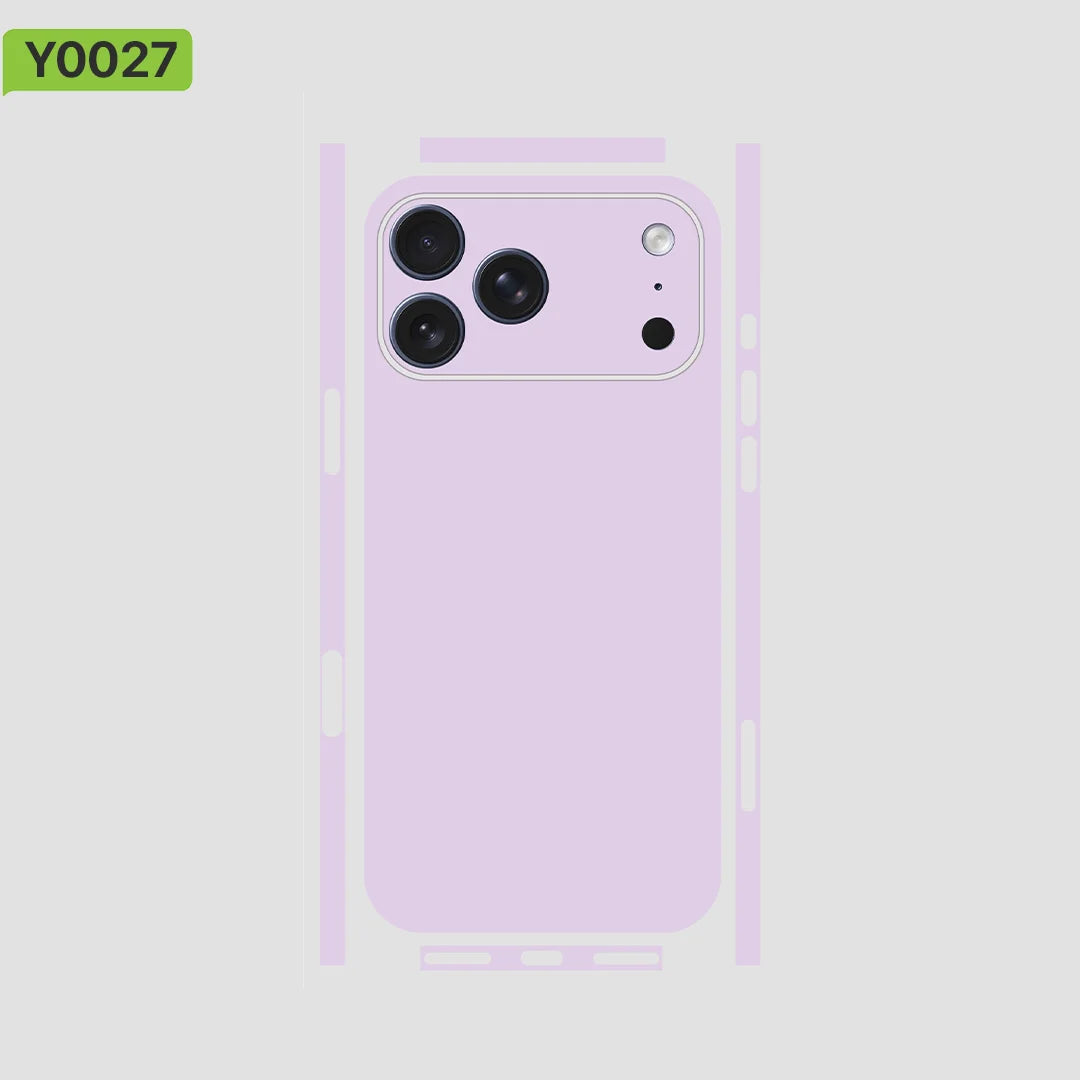 For Apple iPhone 17 16 15 14 iPhone13 Pro Max Full body Wrap Decal Skin Plain color Rear Protective Sticker Film