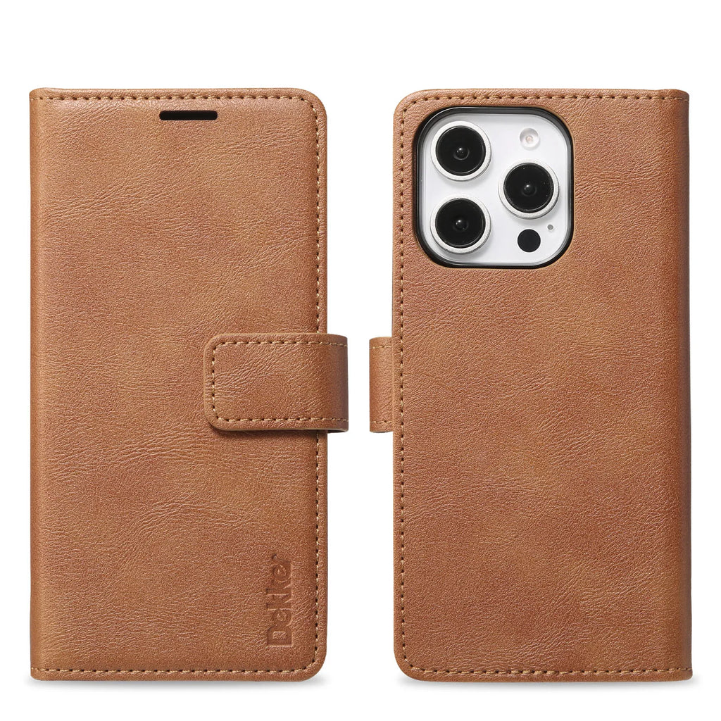 2 in 1 Detachable Card Solt Magnetic Wallet Leather Case For iPhone 16 Pro Max 15 Plus 14 13 12 Flip Bag Business For Magsafe