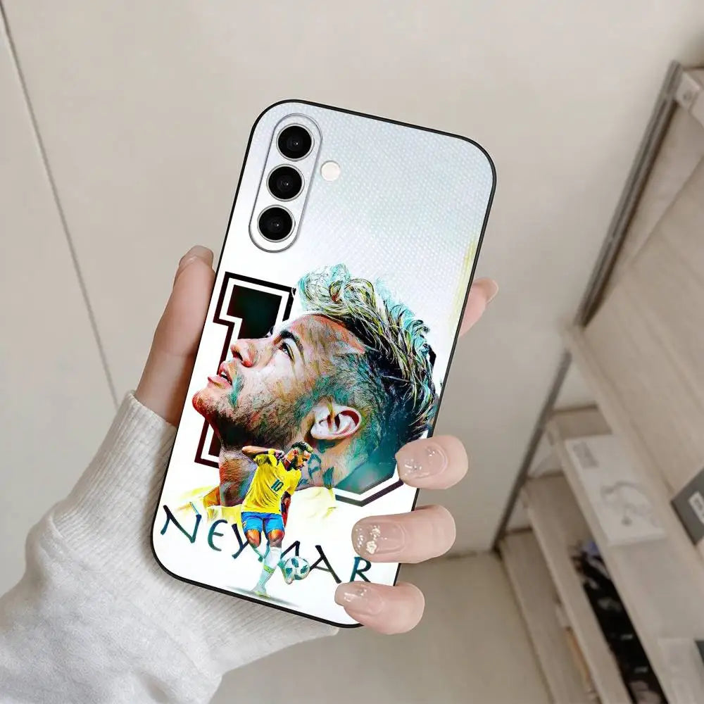 N-Neymar Jr 10 Brazil Football   Phone Case For Samsung Galaxy A73,A72,A71,A70,A53,A52,A51,Others Soft Black Cover