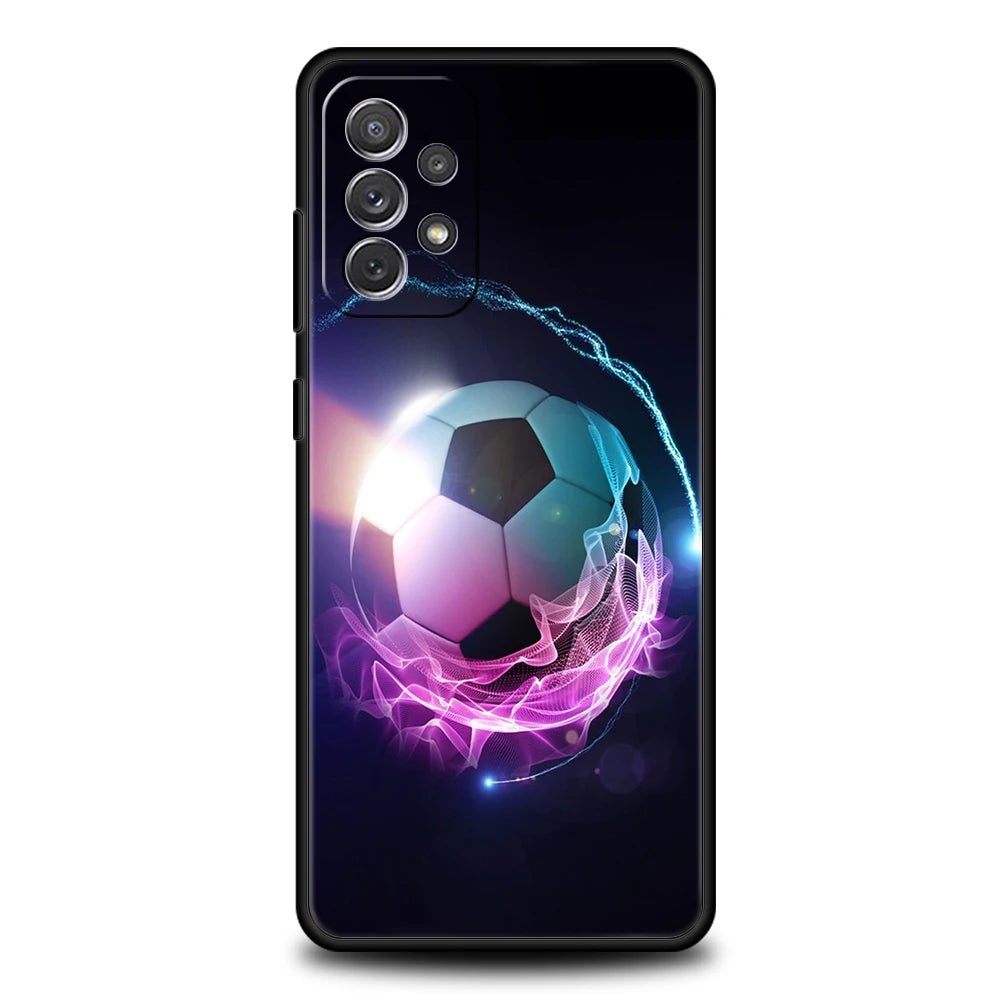 Football Sport Soccer Phone Case for Samsung Galaxy A15 A14 A25 A54 A34 A51 A71 A72 A73 A32 A52 A52S A11 A21S A31 5G Soft Shell