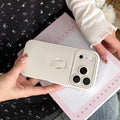 Solid Color Ring Bracket Phone Case For iPhone 17 16 15 14 13 Pro Max Camera Protection Anti-Fall Shockproof Back Cover