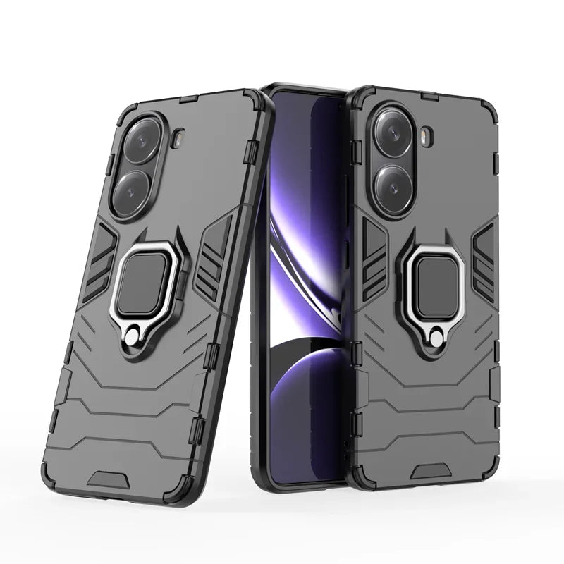 Shockproof Armor 360° Rotate Magnetic Ring Holder Case For XM POCO F7 F6 X7 X6 M6 Pro 4/5G C75 C65 PC+TPU Rugged Protect Cover