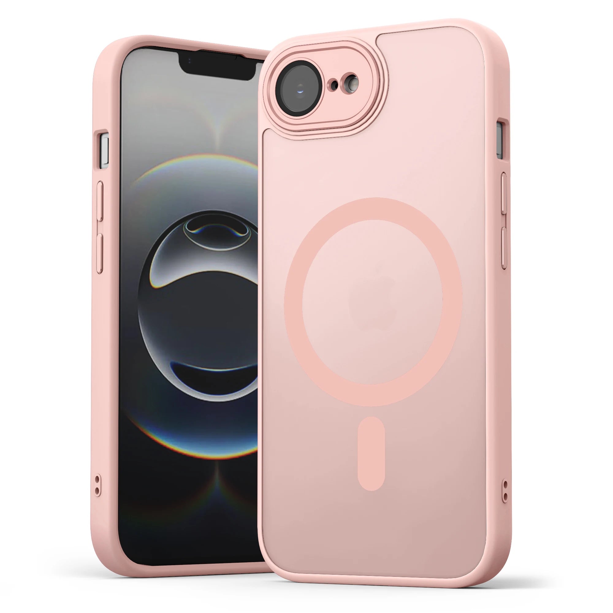 Magnetic Magsafe Wireless Charge Case For iPhone 16e Hybrid Shockproof Cover For iphone 16e Translucent Hard Back Silicone Shell