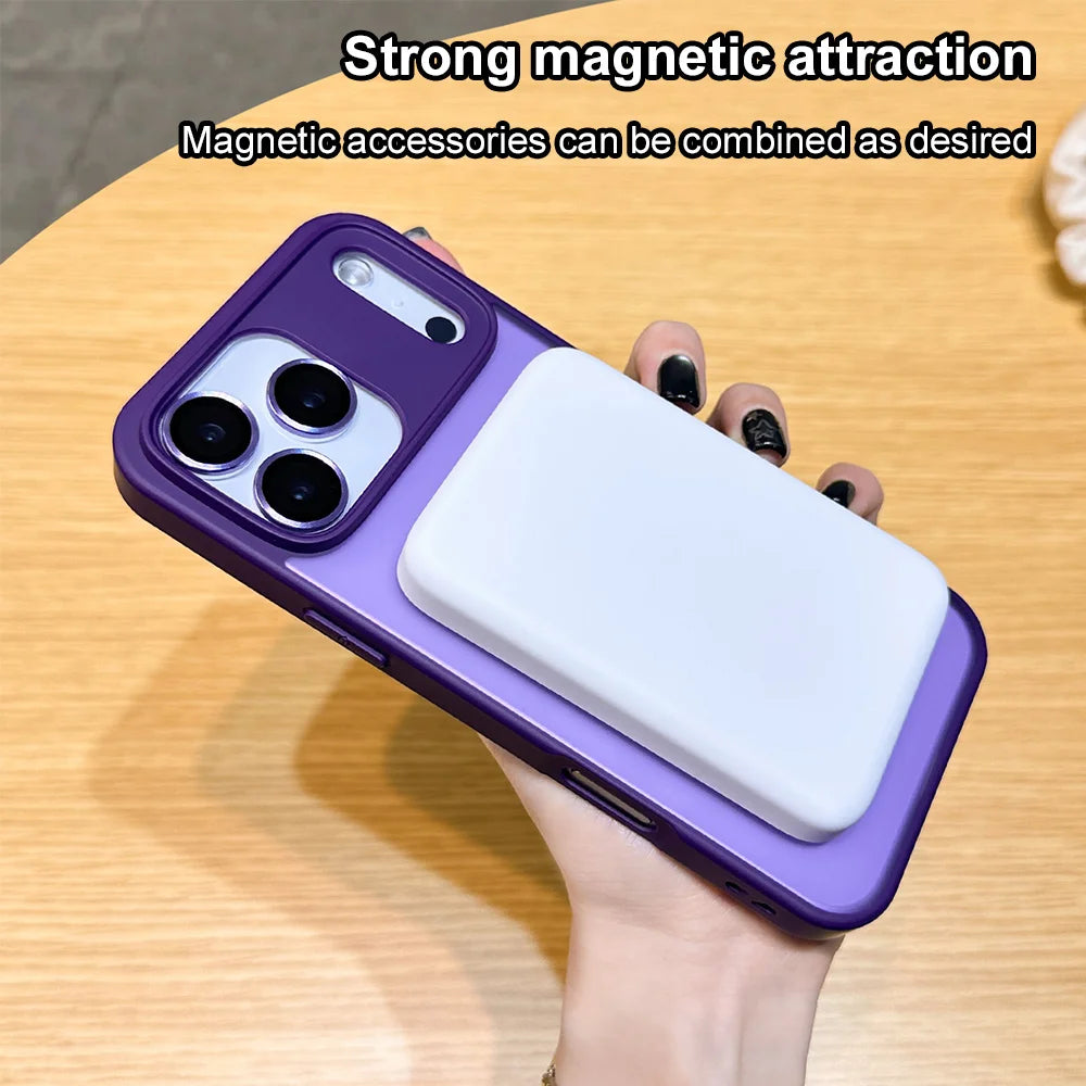 Luxury For Magsafe Wireless Charge Case For iPhone 17 16 15 Plus 14 13 12 11 Pro Max Camera Protect Magnetic Ring Bracket Cover