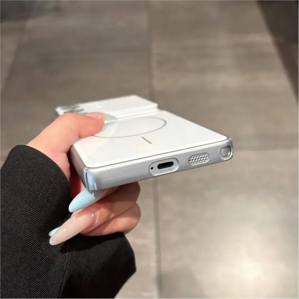 Luxury for Magsafe Magnetic Acrylic Case for Samsung Galaxy S26 S25 Ultra S24 Plus S23 FE Lens Protector Hard Matte Bumper Cover