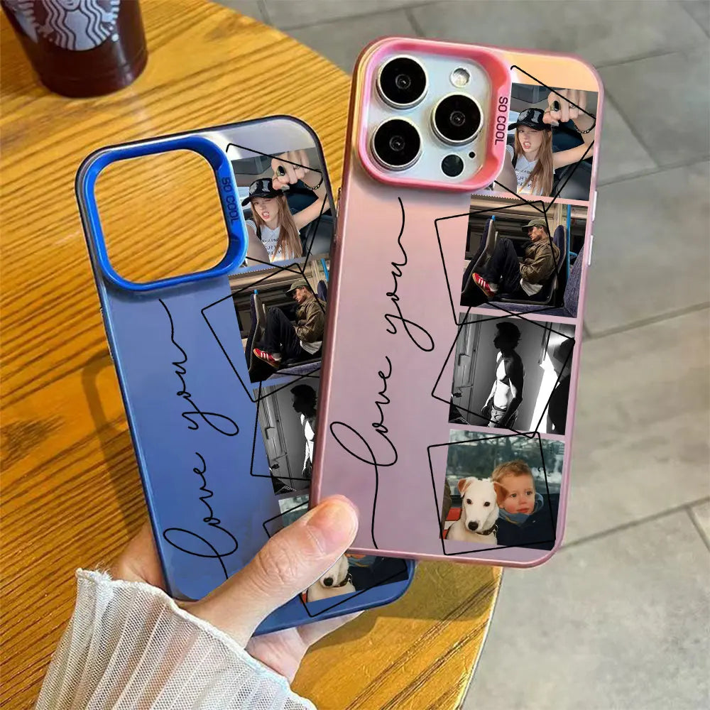 For iPhone 17 16 15 14 13 12 11 Pro Xs Max Mini SE 2020 2022 Air XR 7 8 Plus 16e Personalized multi Photo Custom DIY Phone Case