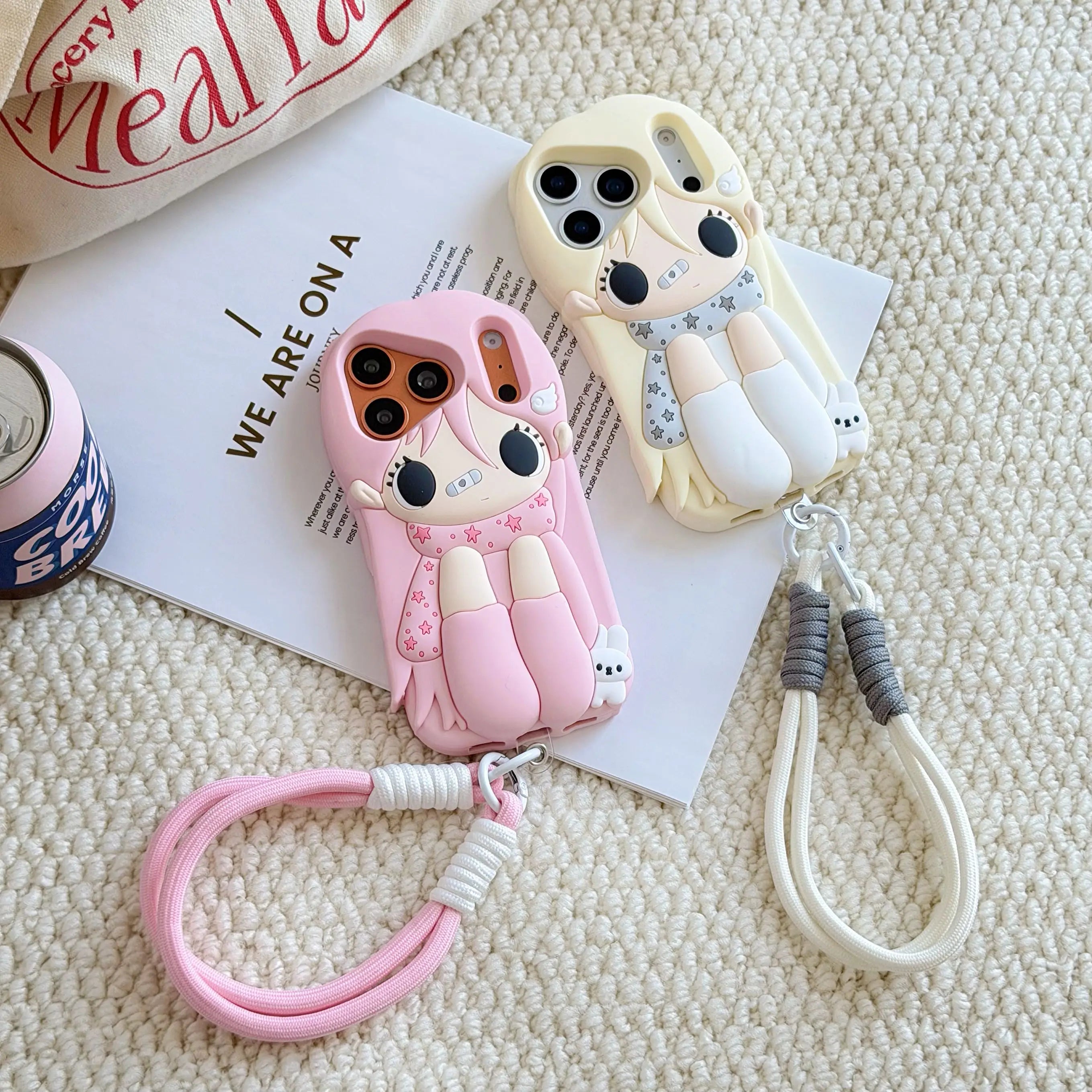Y2K Cartoon  Little Girl Silicone Phone Case For iPhone 17 16 15 14 13 Pro ProMax Plus 12PM Comfortable Design Preferred Gift