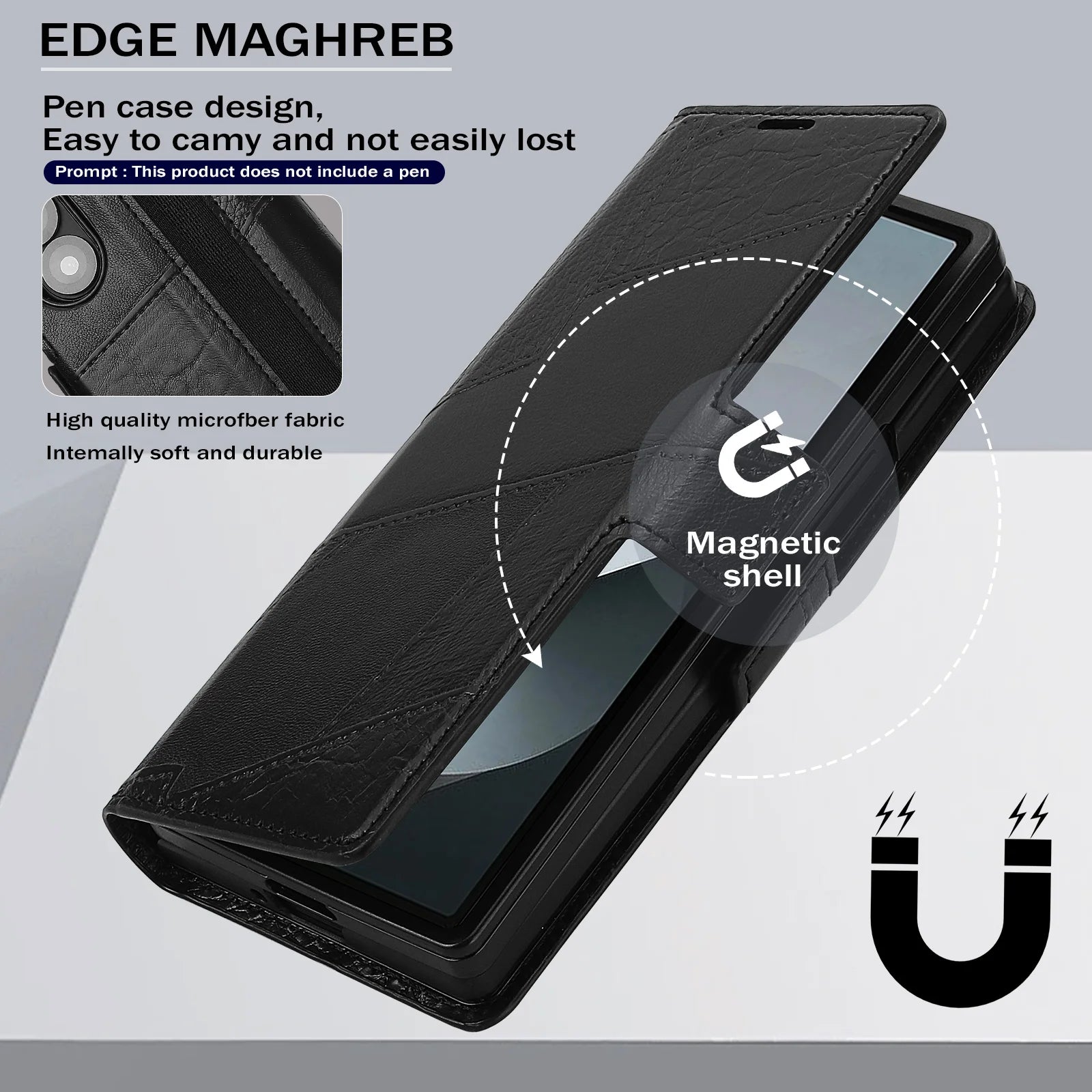 Business Flip Leather Wallet Phone Case for Samsung Galaxy Z Fold 7 6 5 4 3 5G Cards Slot Purse Pocket With S Pen Bag Cover