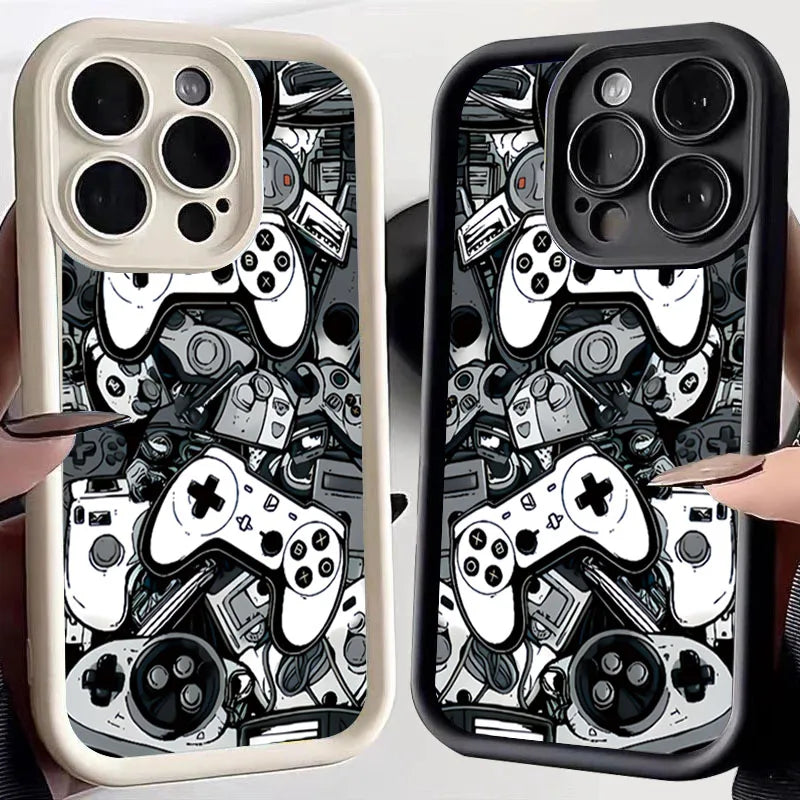 Game Controller Graphic Silicone Case For Samsung Galaxy S26 S25 S24 Ultra S23 FE S22 Plus S21 A56 A35 A55 A34 A54 A33 A53 Cover