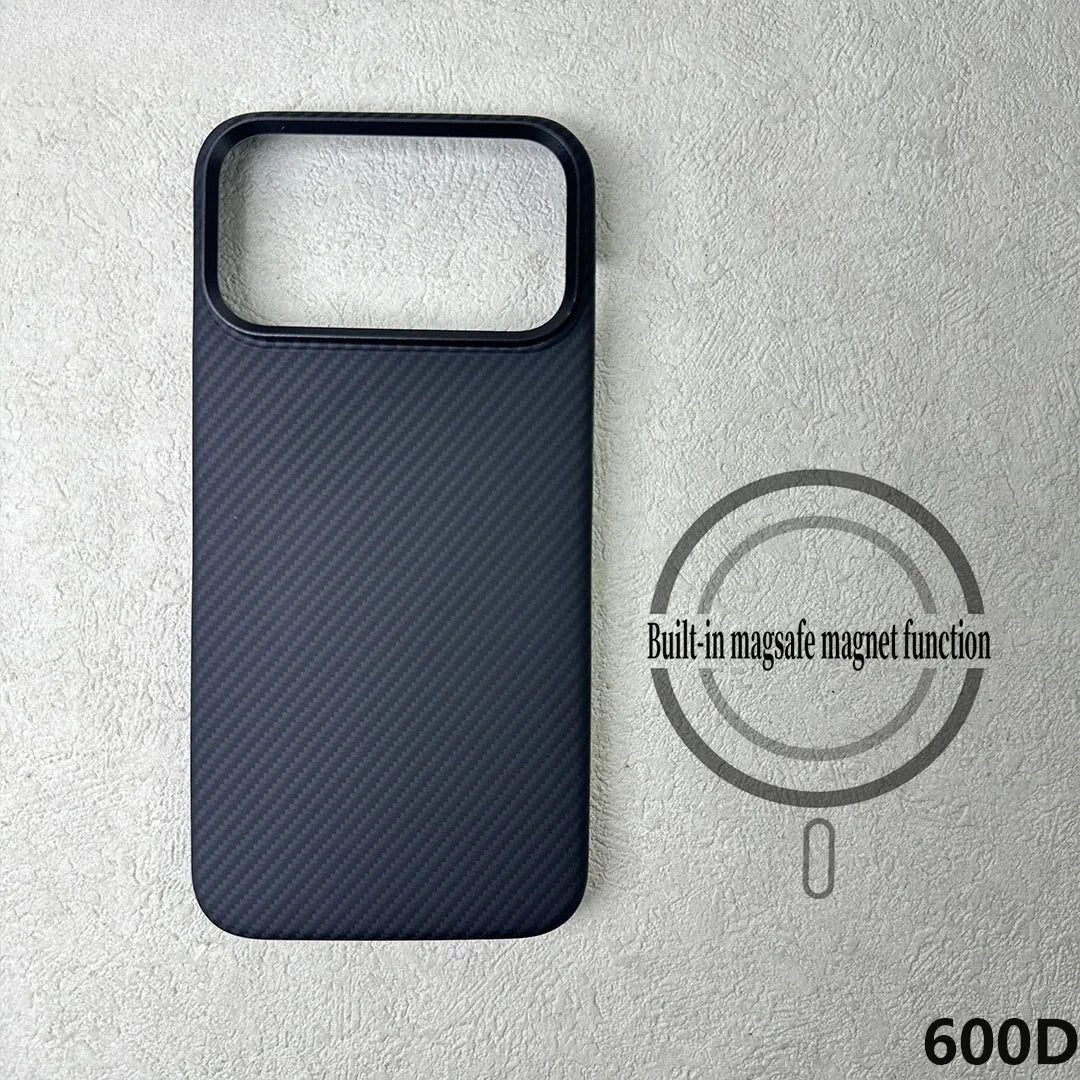 Premium Kevlar Carbon Fiber Case for iPhone 17 Pro Max Air 16 15 Ultra Thin For MagSafe Aramid Fiber Protective Cover