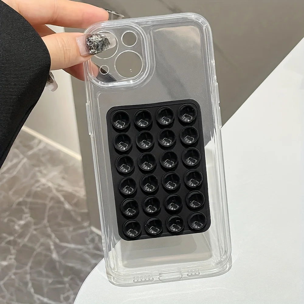 3D Suction Cup Airbag Clear Phone Case for Samsung Galaxy S26 S25 Ultra S24 S23 S22 Plus FE A55 A16 A36 A06 A15 A35 A05 5G Cover