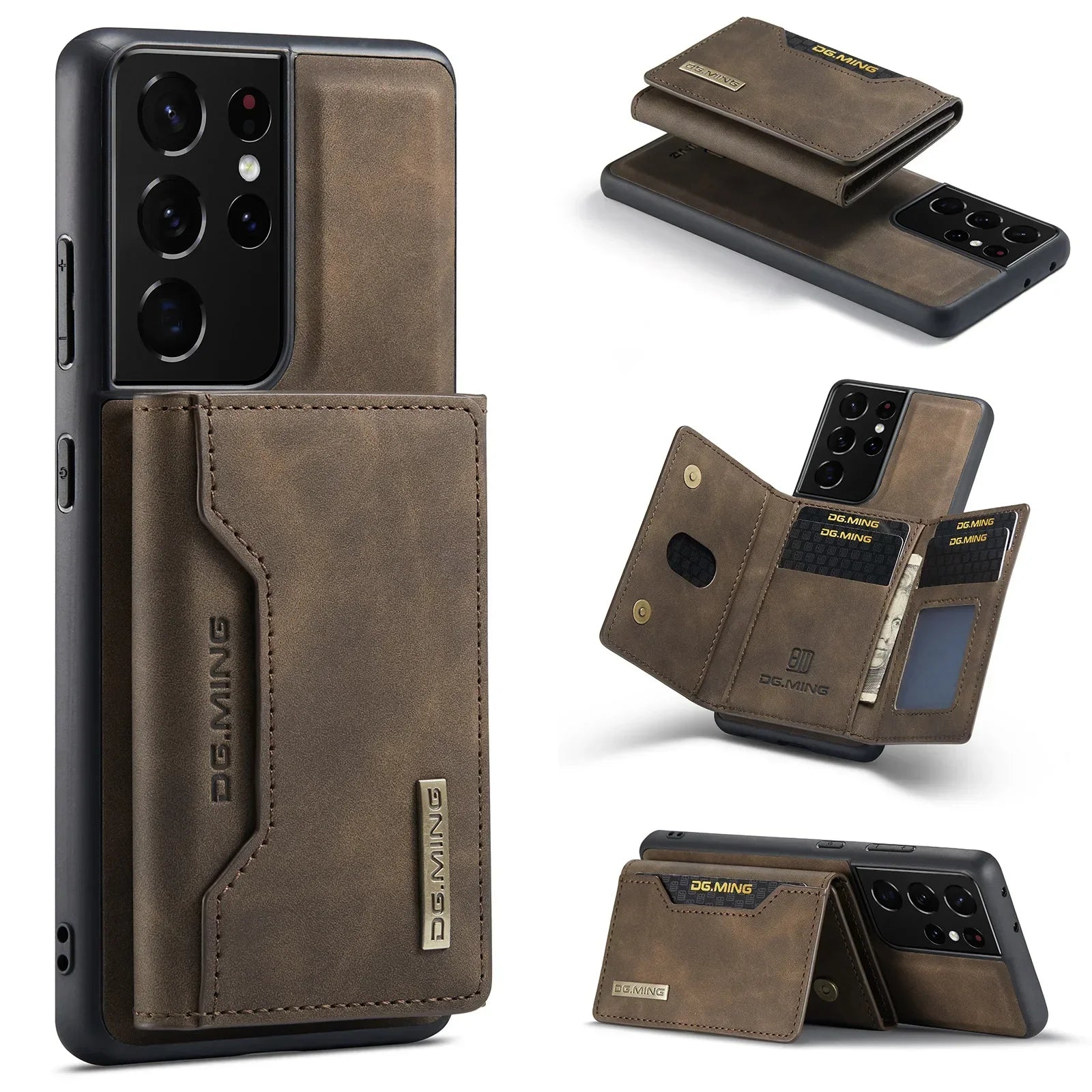 2 in 1 Leather Detachable Wallet Phone Case For Samsung Galaxy S22 S23 S24 S25 S26 Ultra S24 Plus Z Fold 7 6 5 4 3 Cover