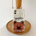 3D Cat Ears Frog Eyes Cute Shy Animal Case for Samsung Galaxy S25 Plus S23 S24 Ultra FE A56 A16 A36 A55 A35 A54 A53 A15 A26 5G