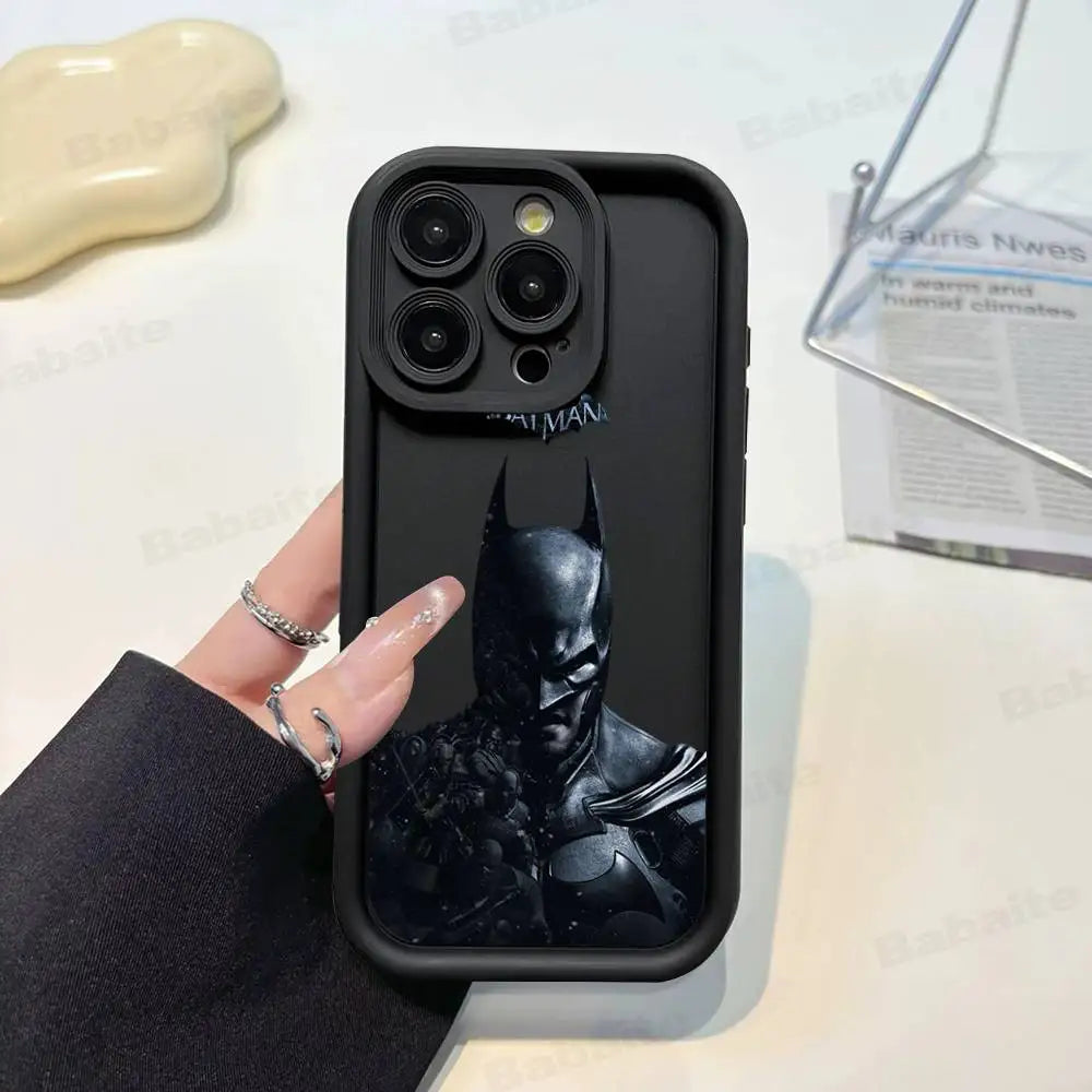 Cool B-Bat-mans For iPhone 17 Pro Max 16 15 14 13 12 11 Plus Black Soft Phone Cover