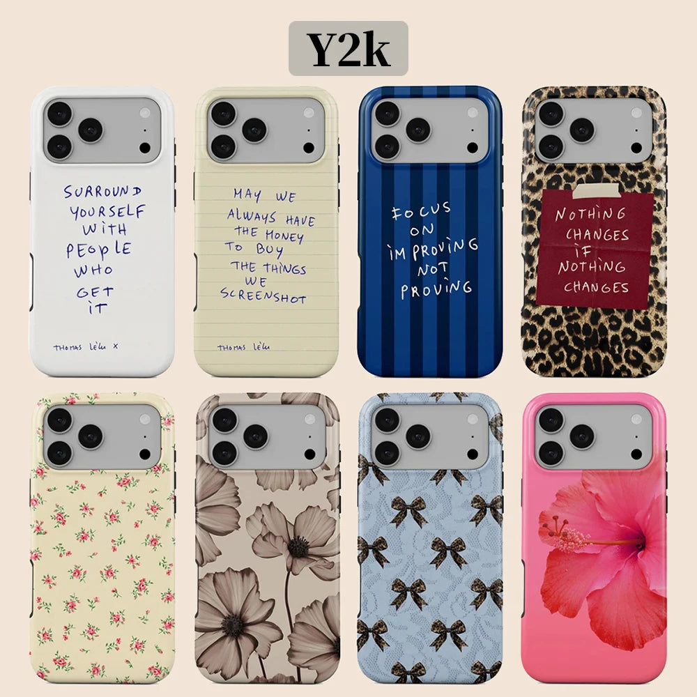 Y2k Floral Phone Case for Samsung Galaxy A56 A36 A26 S26 S25 S24 S23 S20FE Ultra Plus Edge 4G 5G Luxury Double-layer Back Cover