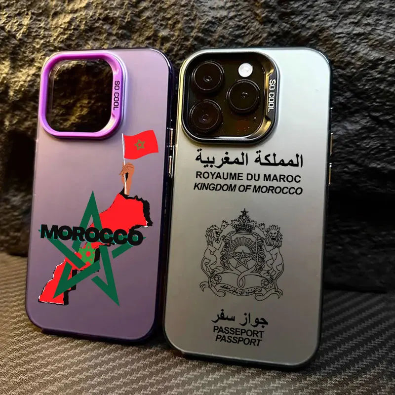 Morocco Flag Passport Lion Coque For Apple iPhone 17 Air 16e 16 14 15 13 11 Pro Max Plus 12 17 Pro Shockproof Case Phone Cover