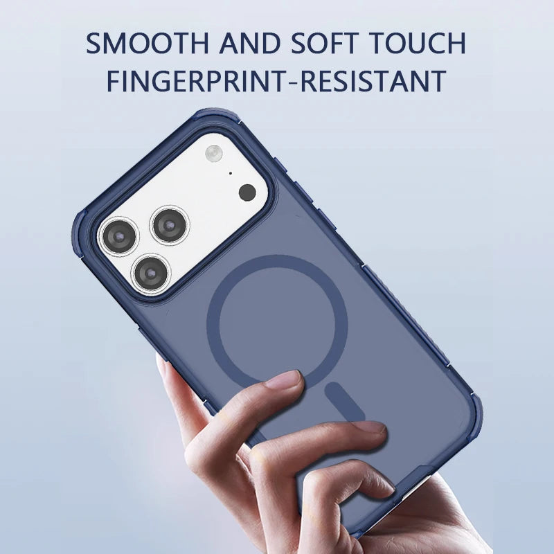 Four-corner anti-fall Heat dissipation Magnetic Phone Case For iPhone 17 Air 16 15 14 Plus 13 Pro Max For Magsafe Bumper Cover﻿