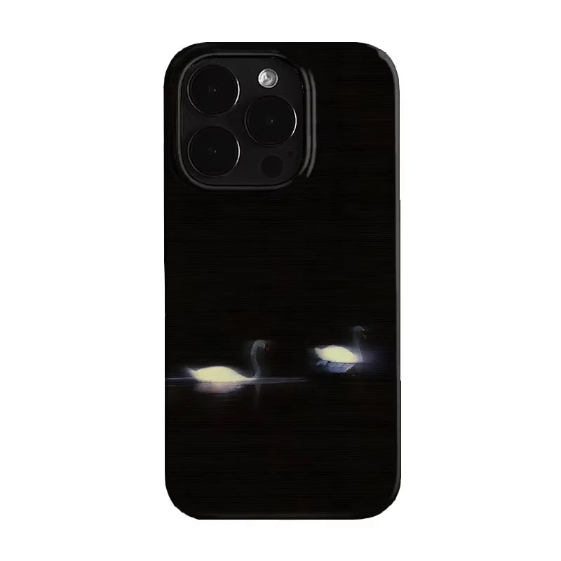 Advanced Luxury Swan Pattern Phone Case For iPhone 17 Air 16 Pro Max 15 14 Plus 13 12 Mini 11 Pro Shockproof Silicone Back Cover