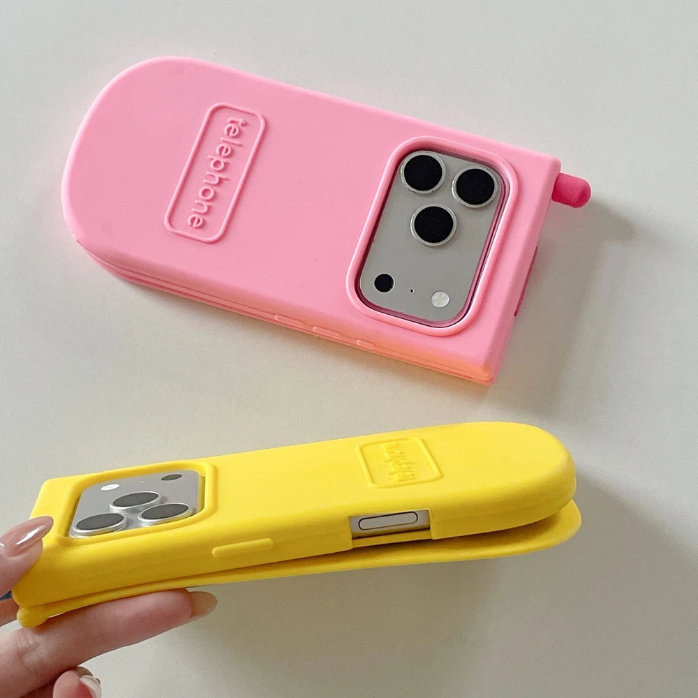 3D Cute Sanrio Hello Kitty Hide Makeup Mirror Flip Cover Phone Case For iPhone 17 16 15 14 13  Pro Max Soft Silicone Cover
