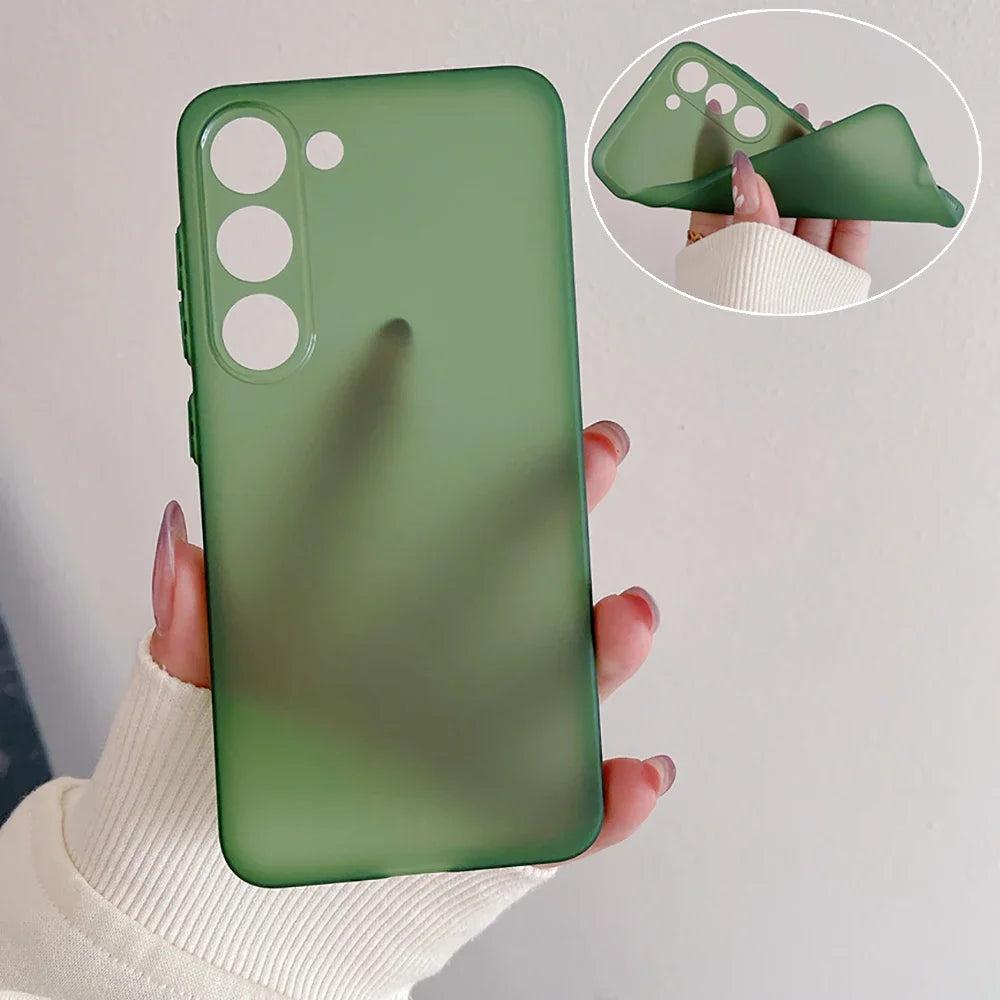 Ultra Thin Matte Armor Translucent Case For Samsung S26 ULTRA S25 FE S24 S23 FE S22 S21 Plus Ultra Note 20 Ultra Soft Back Cover