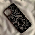 Vintage Luxury Black Lace Phone Case for iPhone 17 16 15 14 13 11 12 Pro Max 16E 17Air X XR XS 7 8 Plus SE 2022 Protective Cover