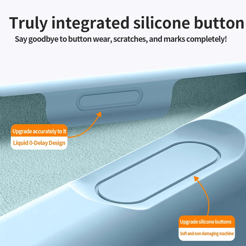 Soft Touch Shockproof Liquid Silicone Phone Case for iPhone 17/16 pro Max Ultra-Thin Protective Cover