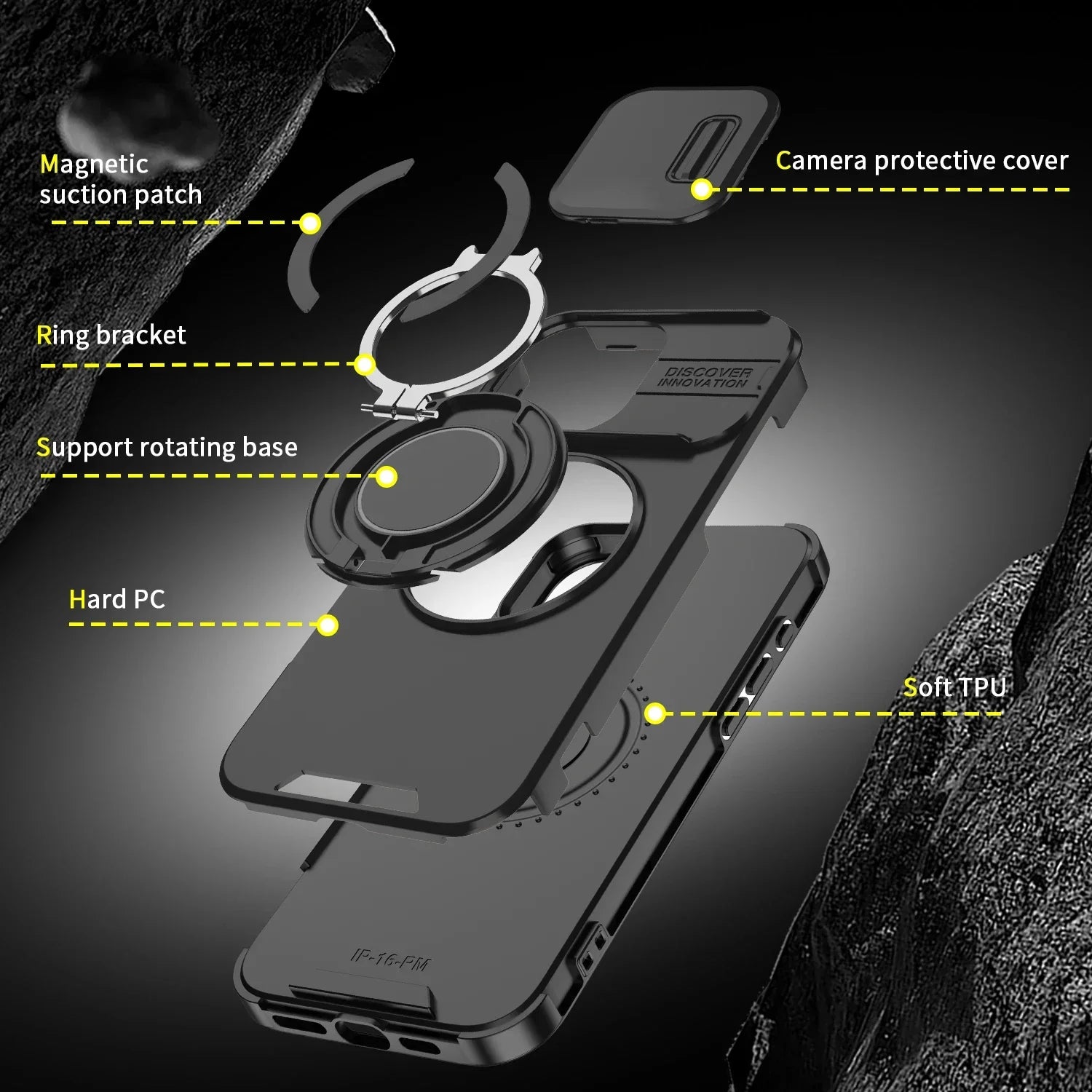 Luxury For Magsafe Magnetic Wireless Charge Armor Case For iPhone 17 Air 16 15 14 13 12 11 Pro Max Slide Camera Protection Cover
